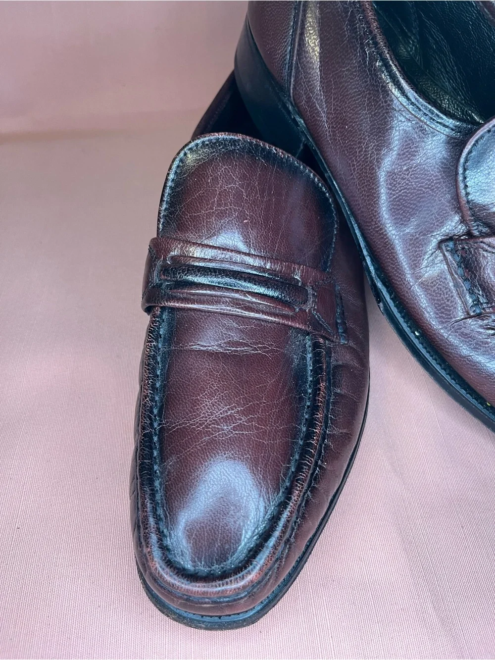Vintage Florsheim Men's Classic Penny Loafers in Dark Brown